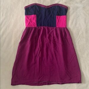 Sparkle & Fade Tri-Color Strapless Mini Dress